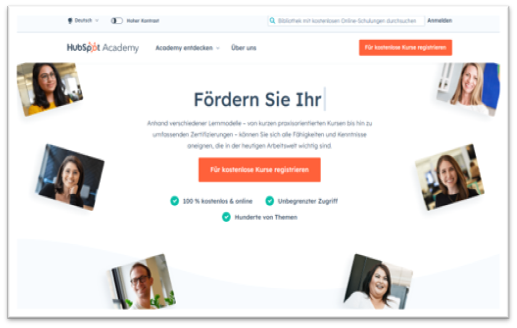 kostenlose Kurs auf HubSpot Academy