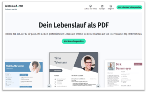Lebenslauf anlegen